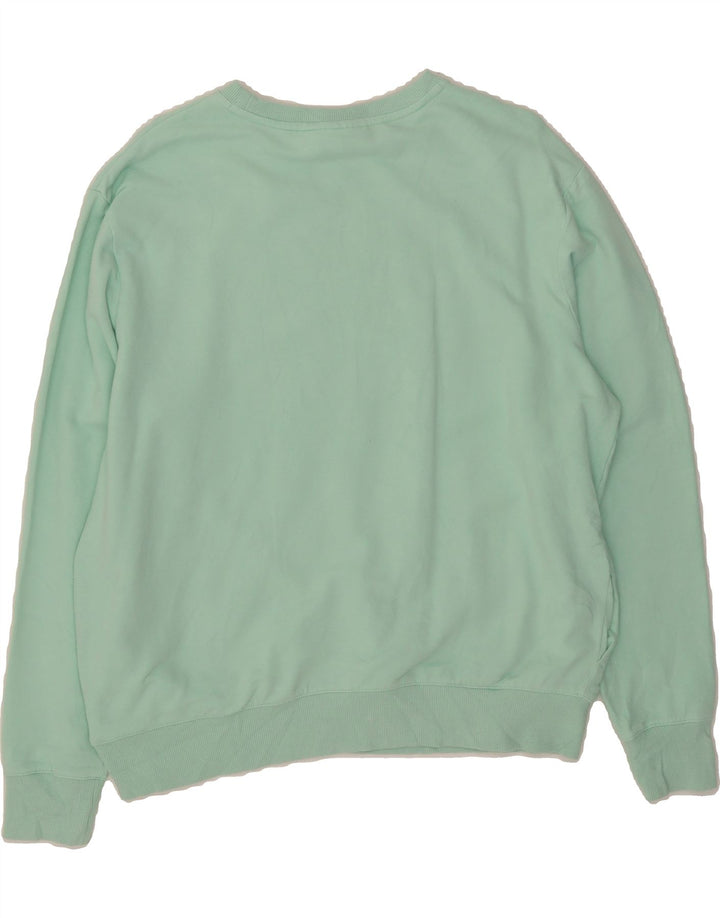 FILA Womens Sweatshirt Jumper UK 16 Large Turquoise Cotton Vintage Fila and Second-Hand Fila from Messina Hembry 