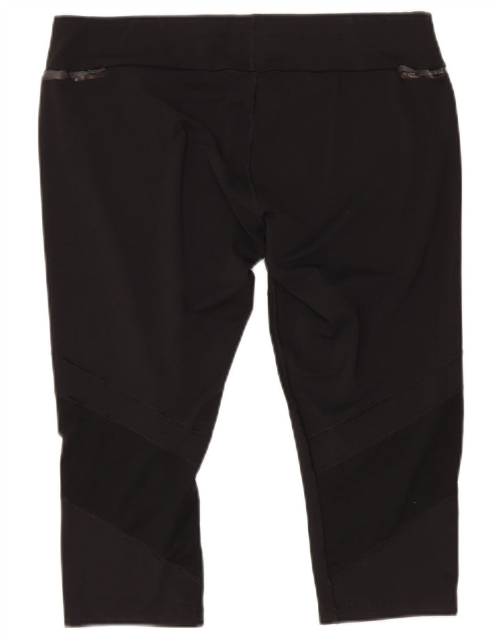 Asics Dame Capri Leggings UK 18 XL Sort Polyester
