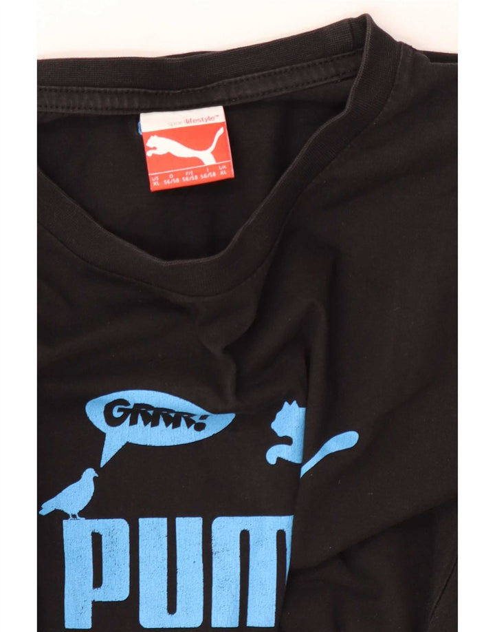 Puma Herre Grafisk T-Shirt Top XL Sort