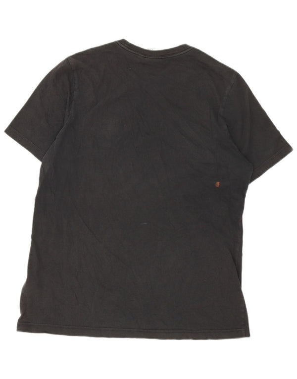ADIDAS Herre T-Shirt Top Medium Sort Bomuld