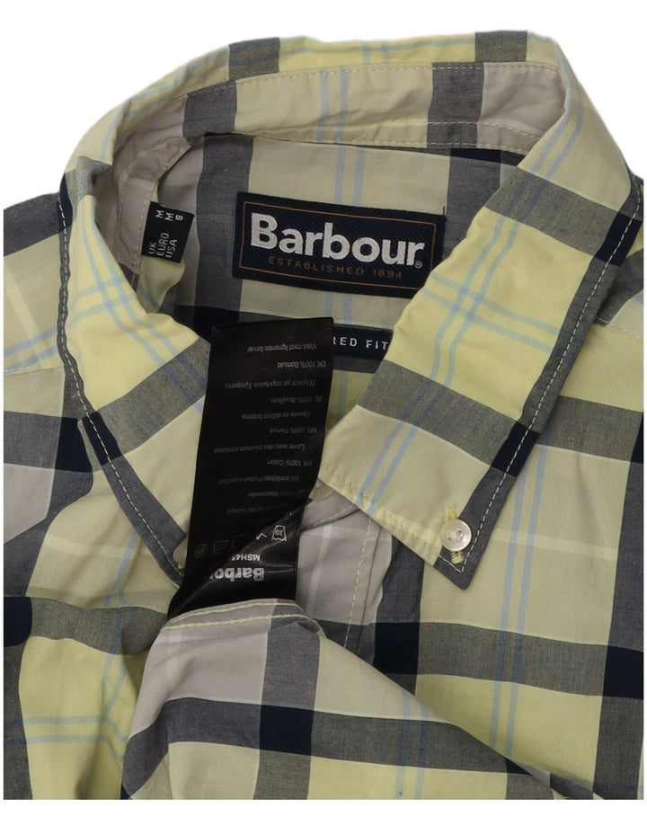 Barbour Herre Relaxed Fit skjorte Medium gul ternet bomuld
