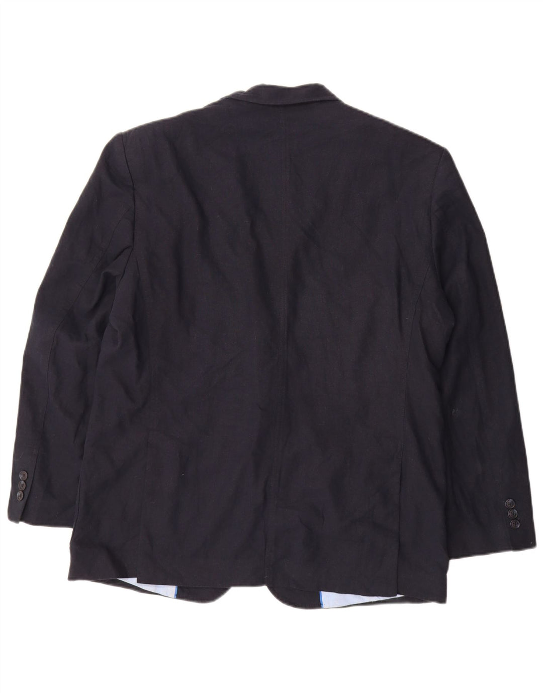 Marks & Spencer Herre 2-knaps blazerjakke UK 42 Large Navy Blue Flax