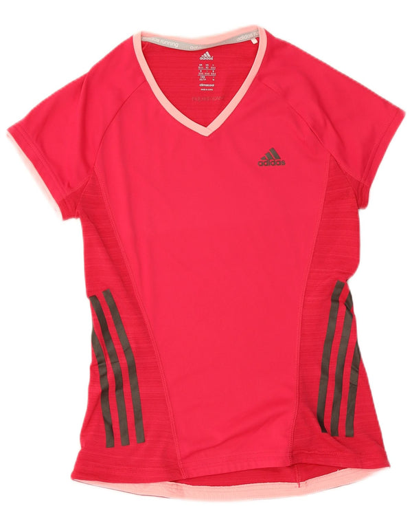 Adidas Dame Climacool T-Shirt Top UK 4/6 XS Pink Polyester