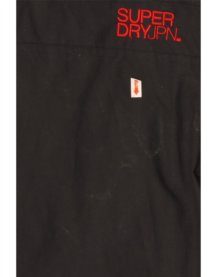 SUPERDRY Dame Windbreaker Jacket UK 18 XL Sort Nylon