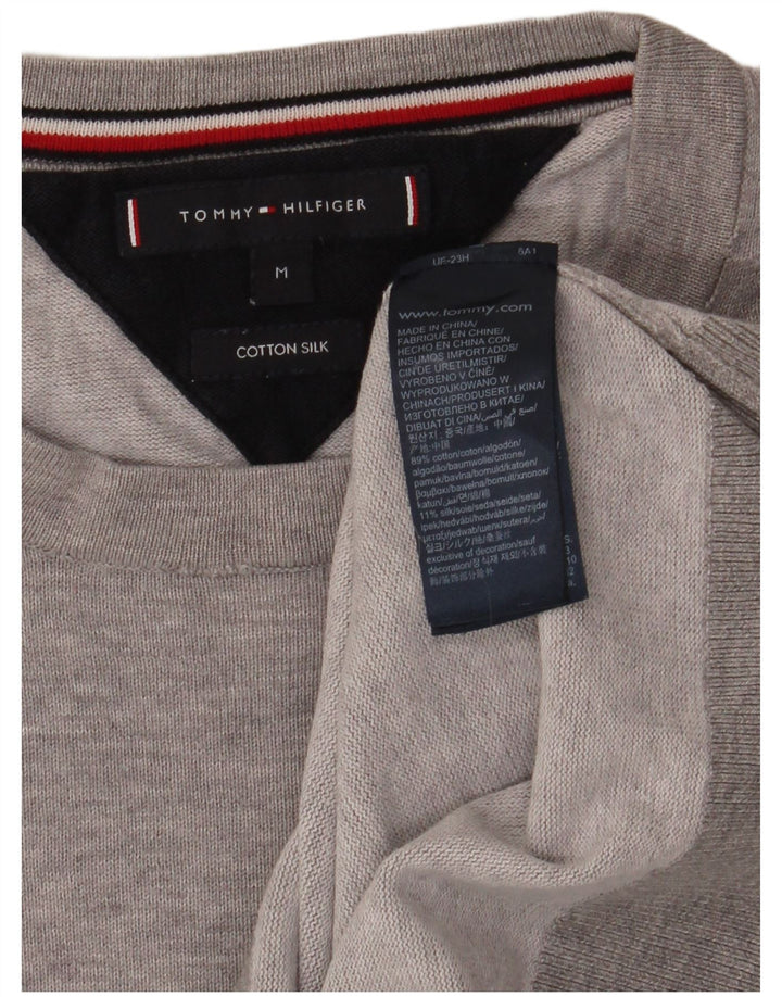 Tommy Hilfiger Herre Crew Neck Jumper Sweater Medium Grå Bomuld