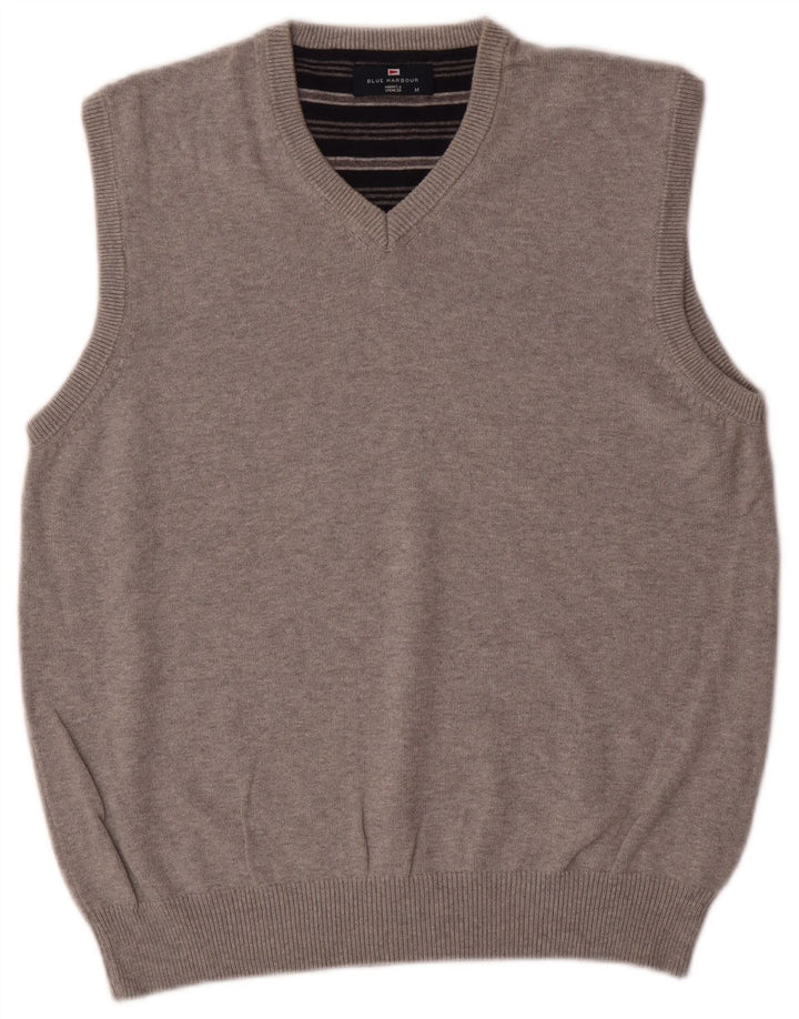 Marks & Spencer Herre Blue Harbor Vest Tank Top Medium Grå Bomuld