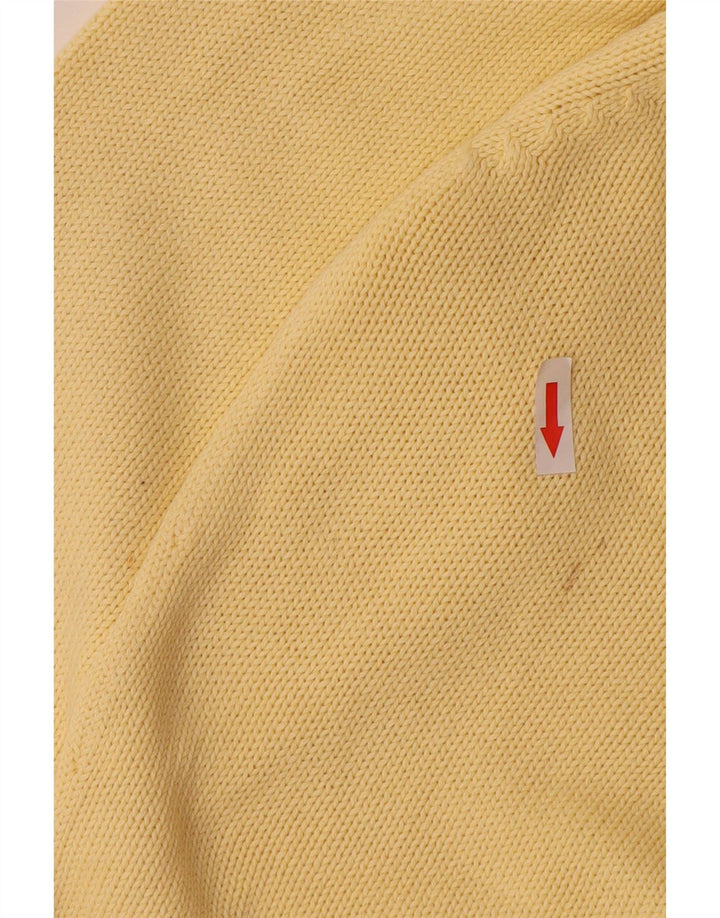 Zara Herre V-hals sweater Stor gul bomuld