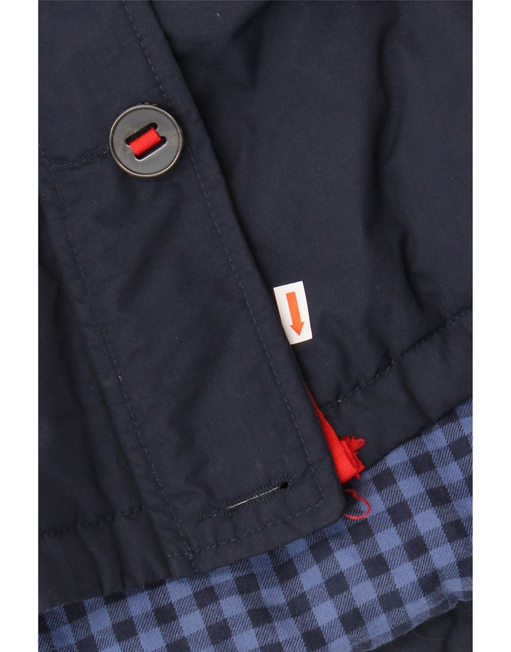 Fat Face Dame Hooded Parka Jacket UK 14 Medium Navy Blue Nylon