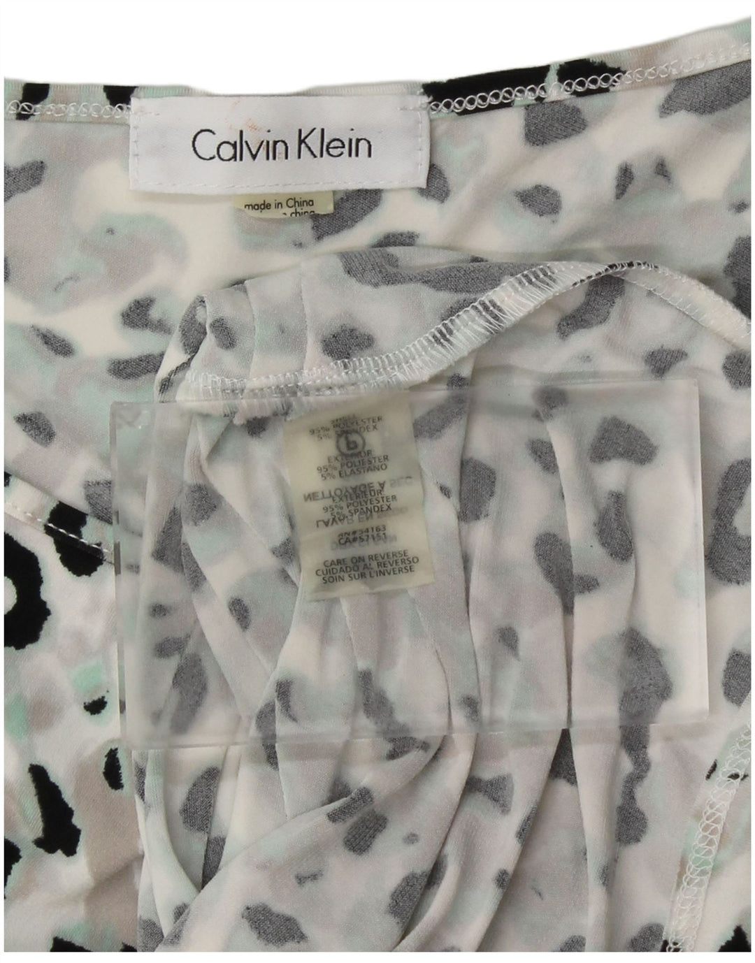 CALVIN KLEIN Damevest Top UK 12 Medium Multicolored Animal Print
