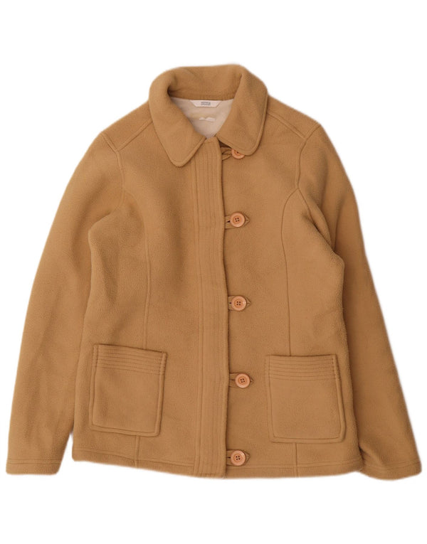 Marks & Spencer Dame Oversized Fleecejakke UK 10 Small Beige Polyester