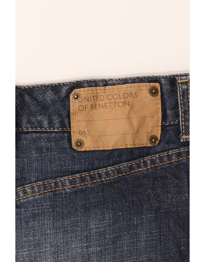 Benetton Dame Denim Nederdel IT 42 Medium W30 Blå Bomuld
