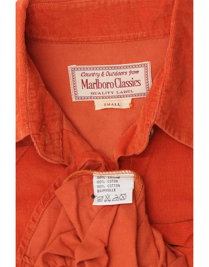 Marlboro Classics Dame Langærmet Shirt UK 10 Small Orange Classic
