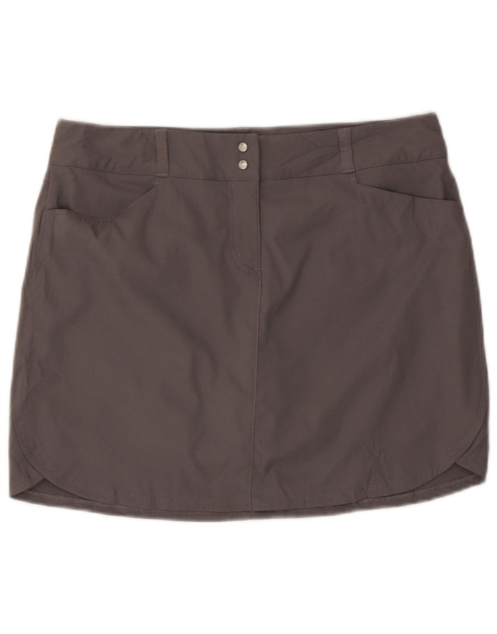 Adidas Dame Mini Nederdel UK 14 Large W32 Grå Polyester
