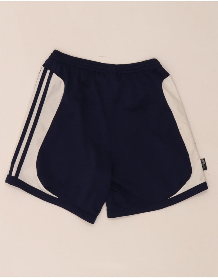 ADIDAS Womens Climalite Sportshorts UK 12 Medium Navy Blue Colourblock