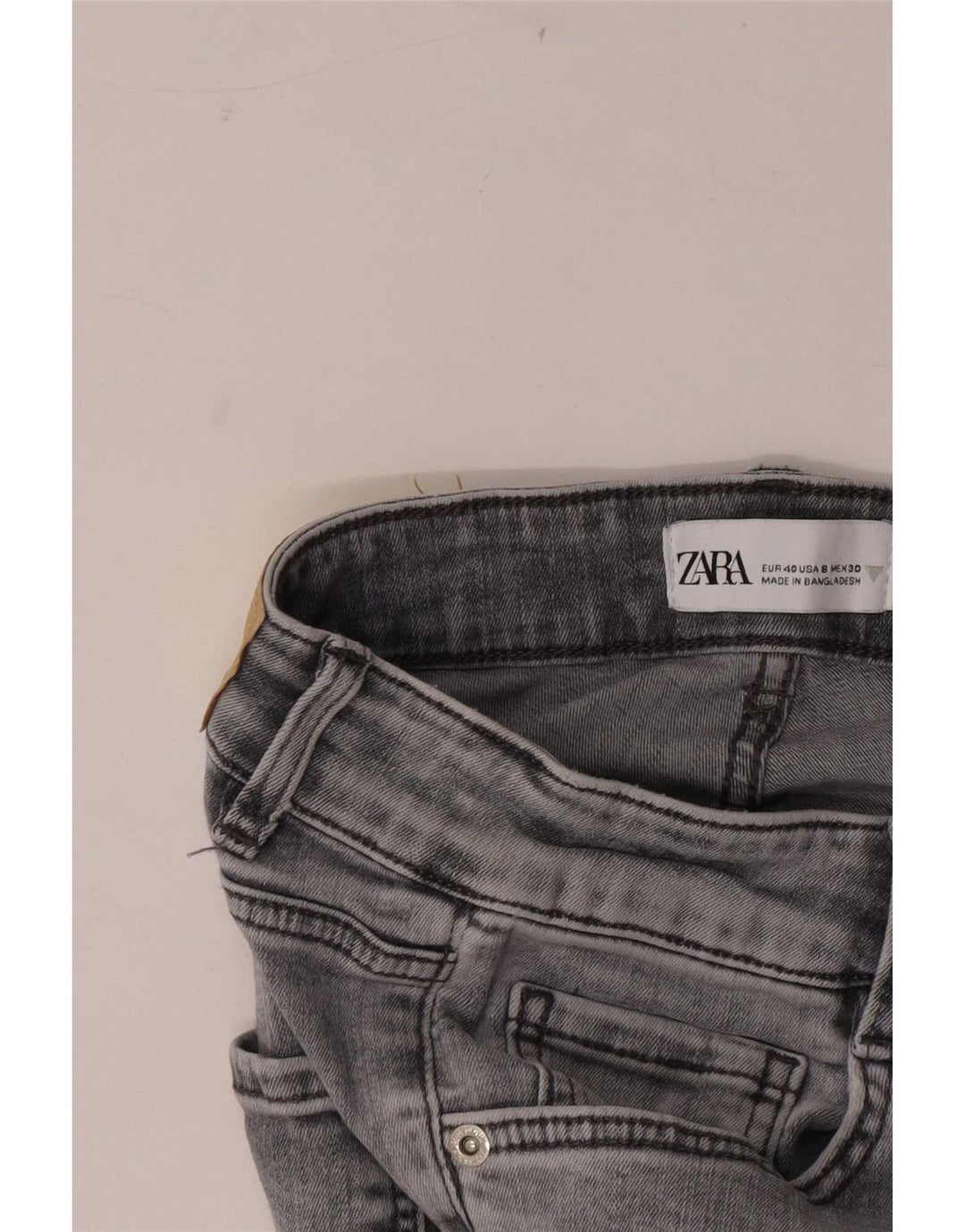 Zara Dame Skinny Jeans EU 40 Medium W30 L28 Grå