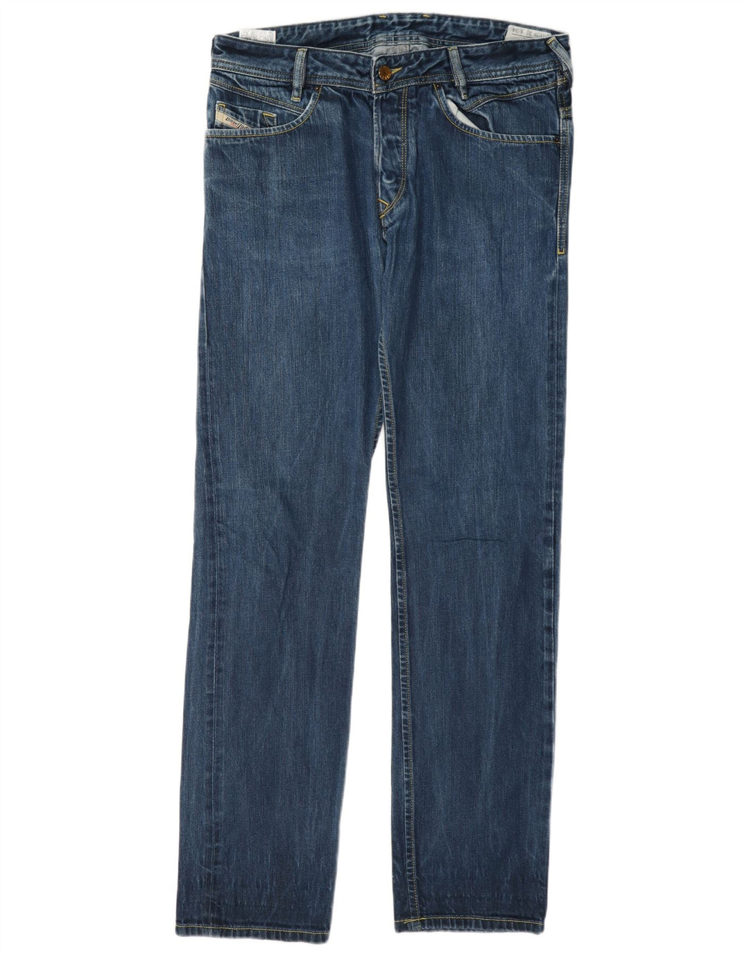Diesel Herre Poiak Straight Jeans W31 L34 Blå Bomuld