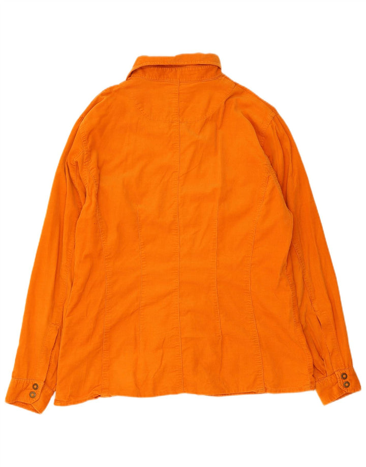 Esprit Womens Corduroy Jacket UK 16 Large Orange Bomuld