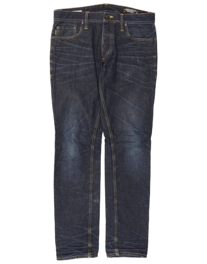 Jack & Jones Herre Tim Slim Jeans W32 L32 Marineblå Bomuld