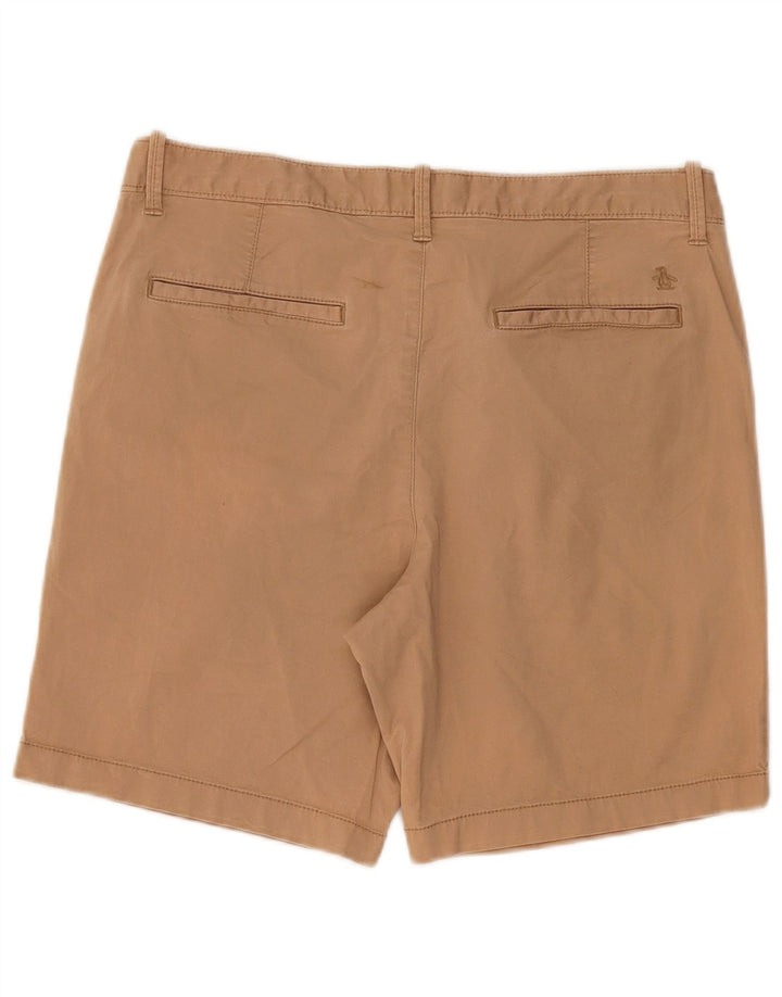 PENGUIN Mens Chino Shorts W33 Medium Beige Cotton