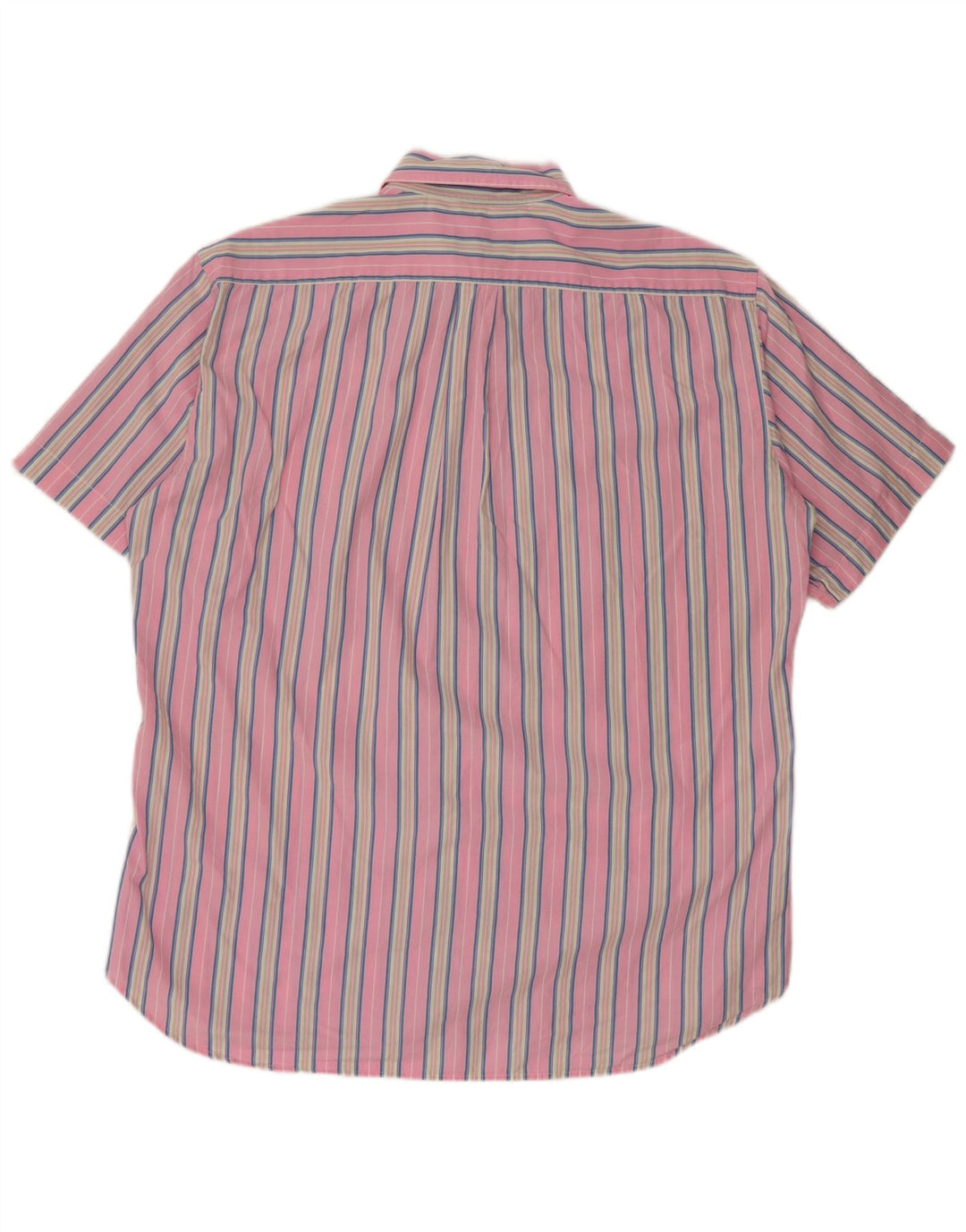 BROOKSFIELD Mens Short Sleeve Shirt Size 42 Large Pink Striped