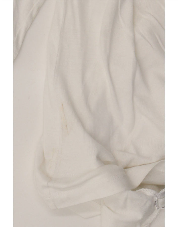 Tommy Hilfiger Dame Top 3/4 ærmer UK 14 Medium Hvid Bomuld