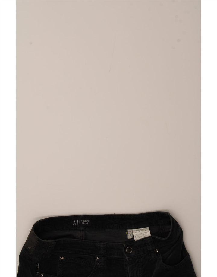 ARMANI Womens Straight Casual Trousers W30 L30 Grey Cotton Vintage Armani and Second-Hand Armani from Messina Hembry 