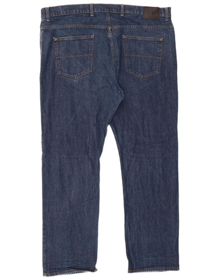 Marks & Spencer Herre Regular Straight Jeans W42 L31 Blå Bomuld