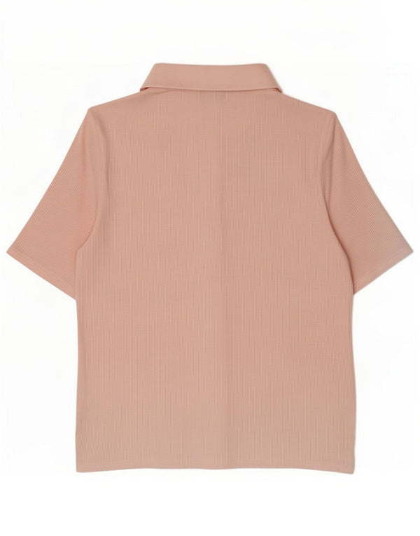 Marks & Spencer kortærmet skjorte til kvinder UK 10 Small Pink Viscose
