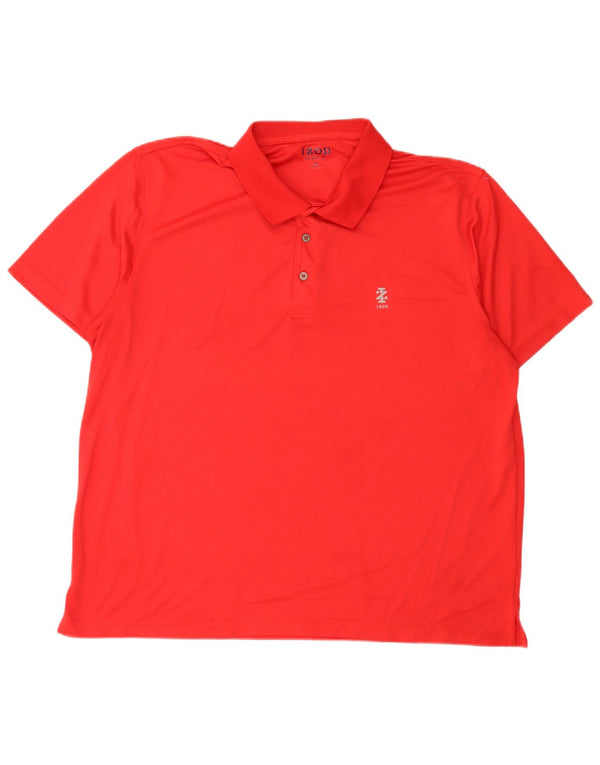 IZOD Poloskjorte til mænd 2XL Rød Polyester