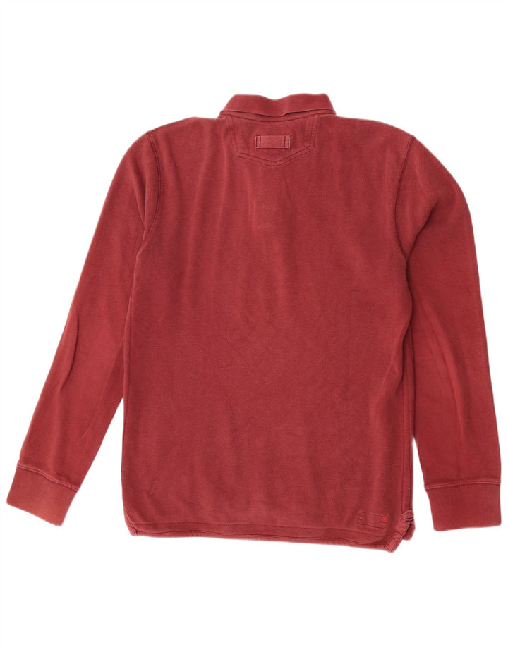 Fedt ansigt herre langærmet polo shirt lille rød bomuld