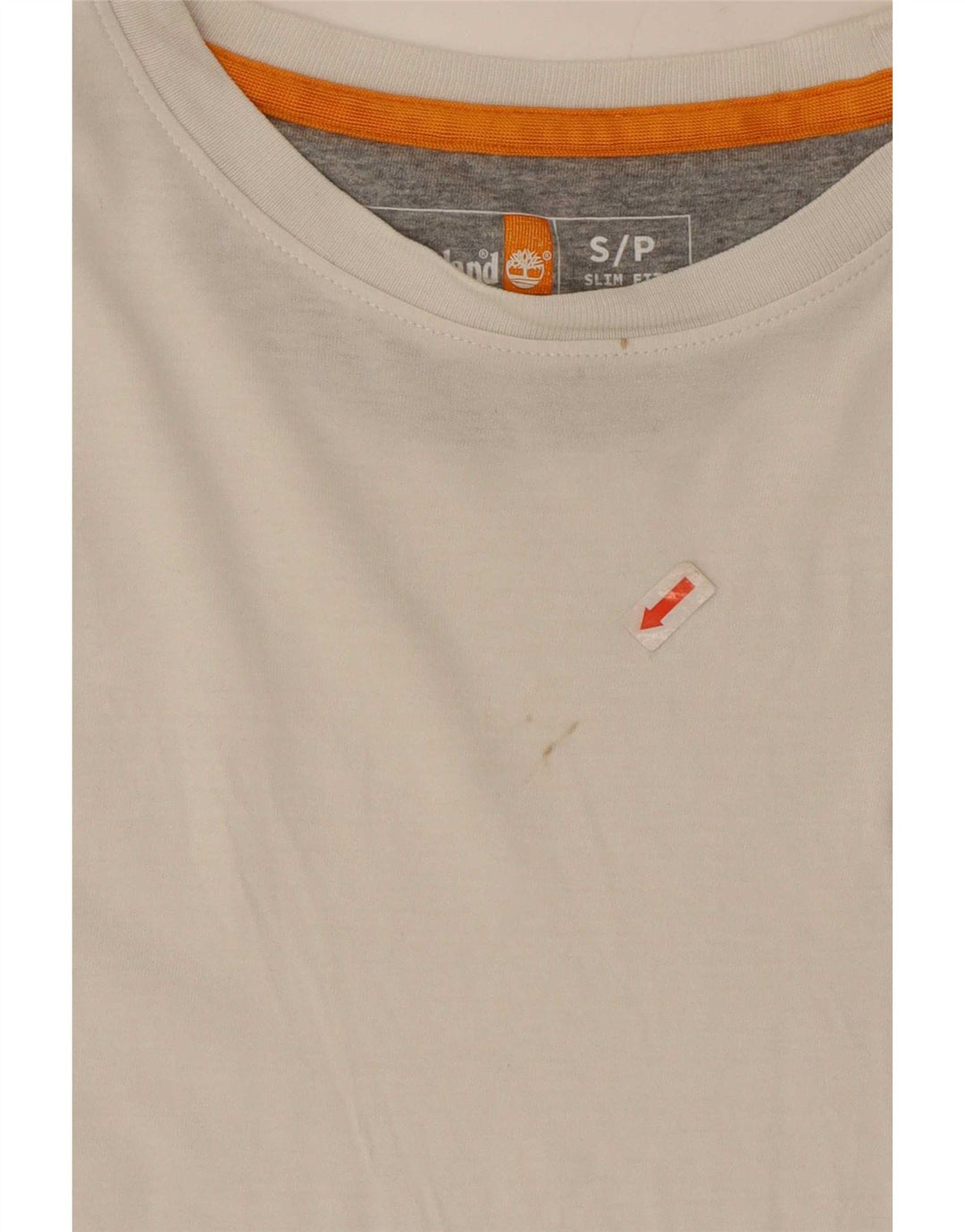 Timberland Herre Slim Fit T-Shirt Top Lille Hvid Bomuld