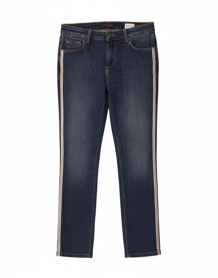 Trussardi Dame Slim Jeans IT 40 Small W26 L29 Blå Bomuld