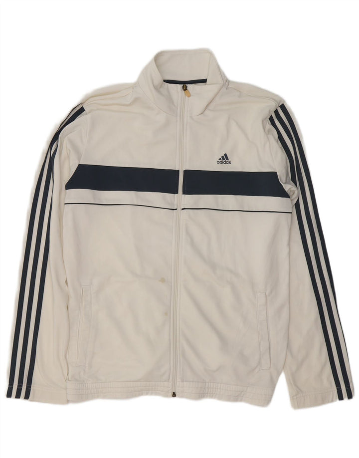 ADIDAS Træningsdragt til mænd Topjakke Medium White Colourblock Polyester