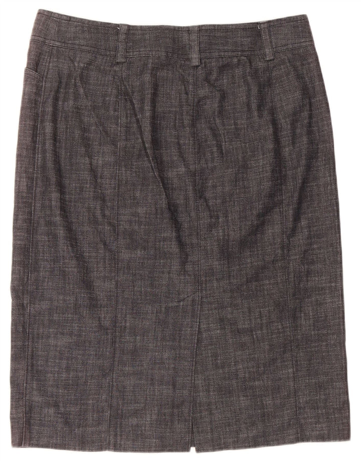 J. CREW Lige nederdel til kvinder US 12 Large W32 Grå Bomuld