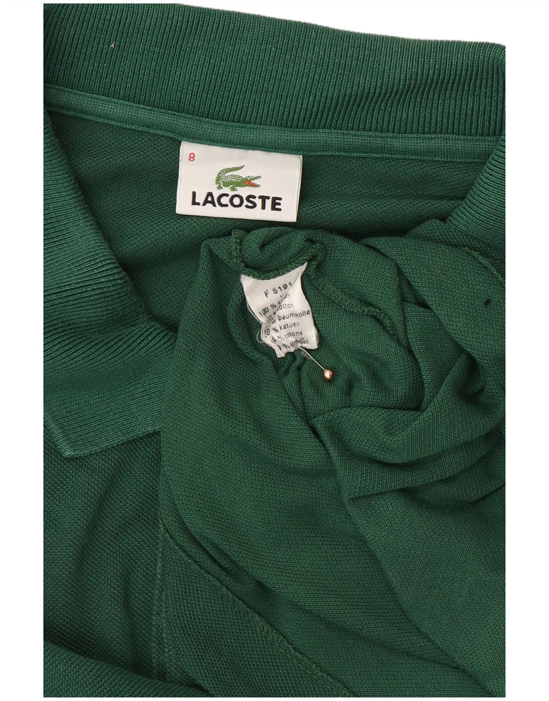 LACOSTE Poloskjorte til mænd str. 8 3XL Grøn bomuld