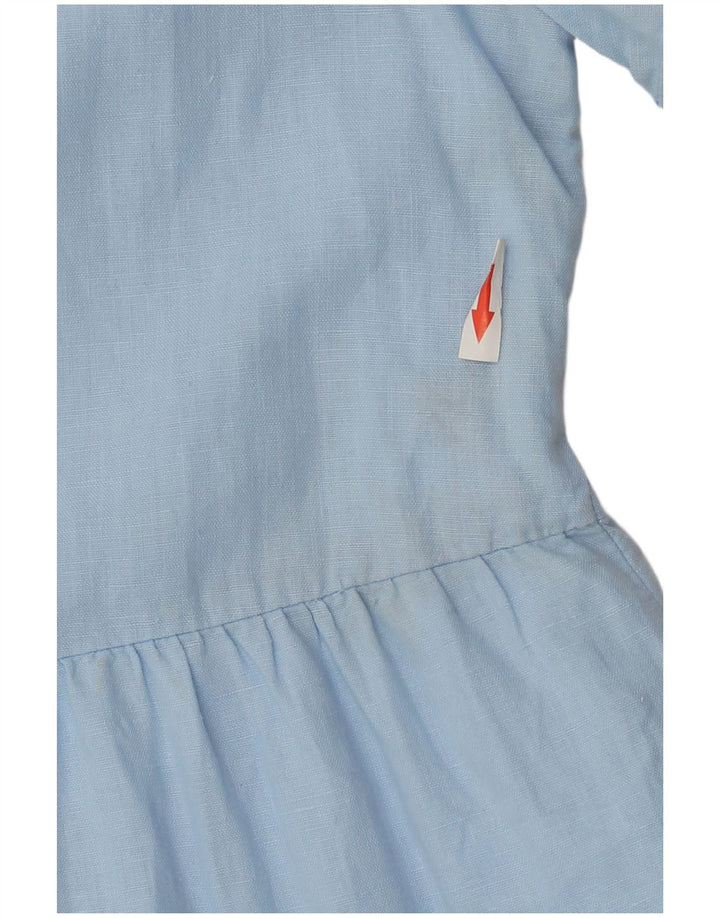 Zara Damekjole UK 14 Medium Blue Linen