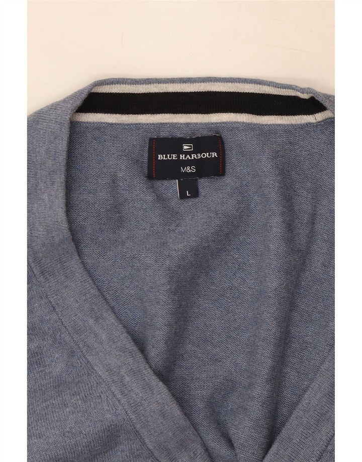 Marks & Spencer Herre Blue Harbor Cardigan Sweater Large