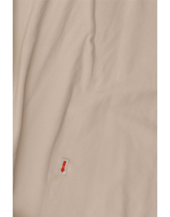 TRUSSARDI Langærmet Rugby Polo Shirt til kvinder UK 18 XL Hvid Bomuld