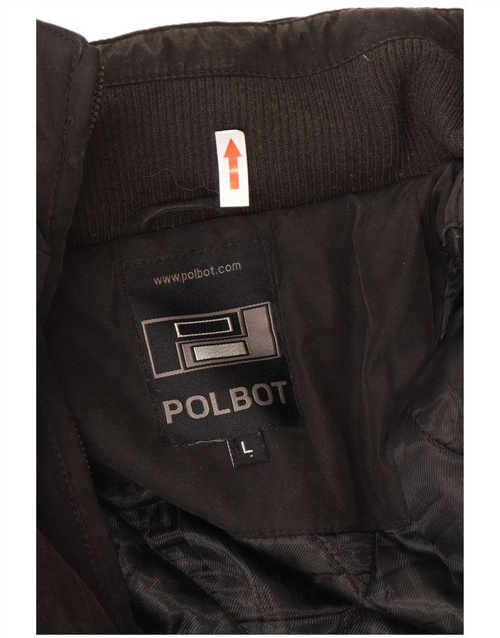 Polbot Herre Bomber Jacket UK 40 Stor Sort Polyester