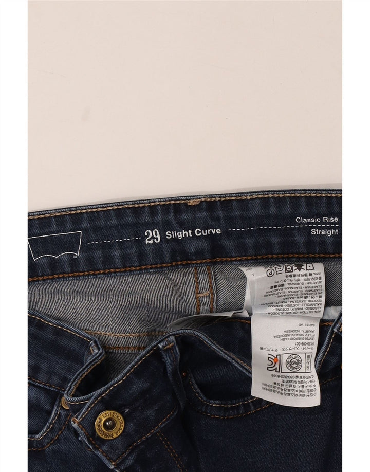 LEVI'S Dame Slight Curve Classic Rise Straight Jeans W29 L28 Blå Bomuld