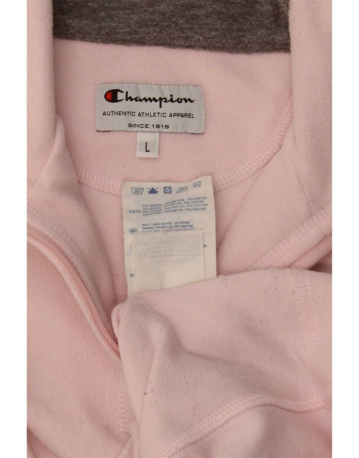 Champion Dame Fleece Jumper med lynlås i UK 16 Stor Pink Polyester