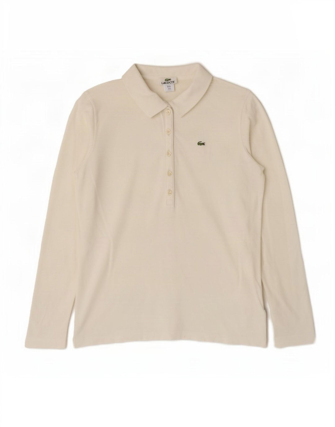 Lacoste langærmet poloshirt til kvinder str. 44 Large White