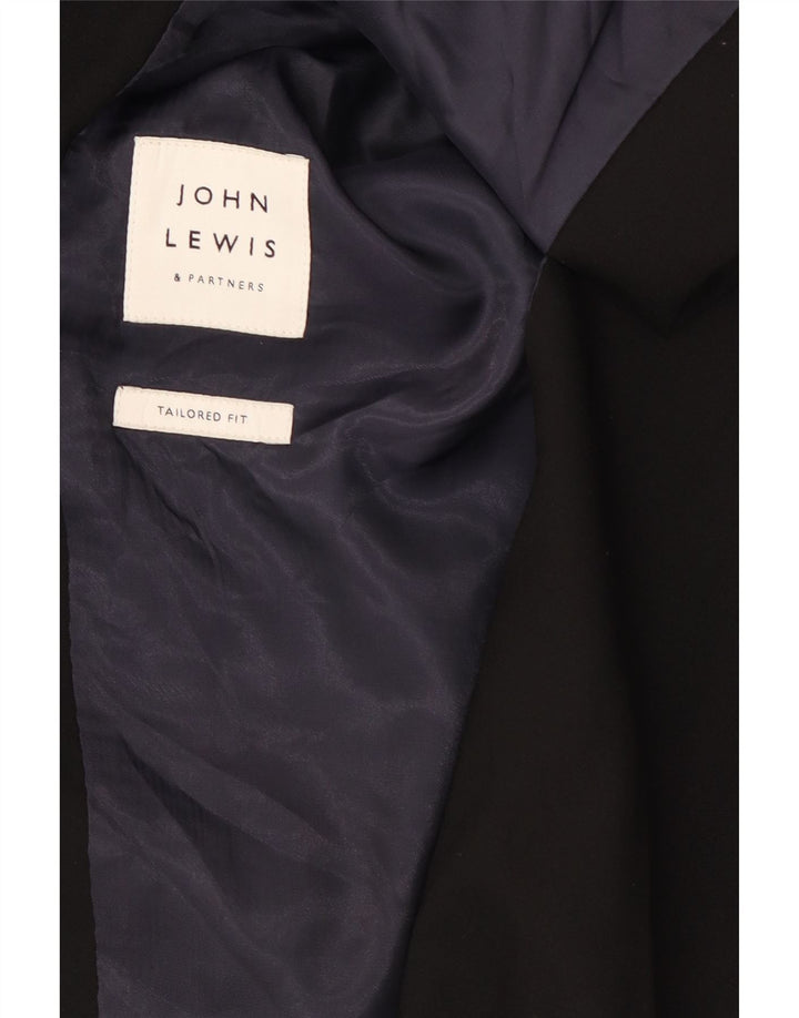 John Lewis Herre skræddersyet pasform 2-knaps blazerjakke UK 44 2XL sort uld