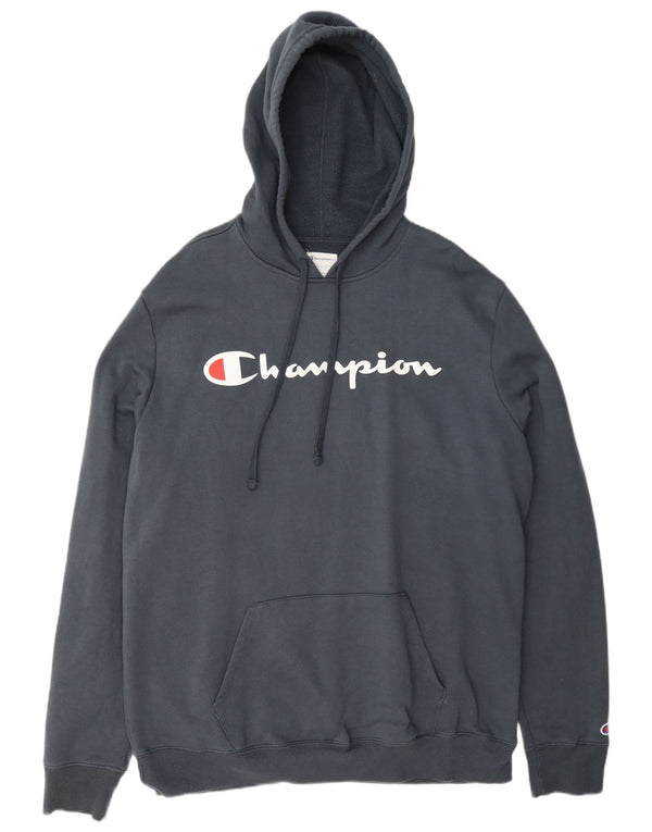 Champion Herre Regular Fit Hoodie Jumper XL Marineblå Bomuld