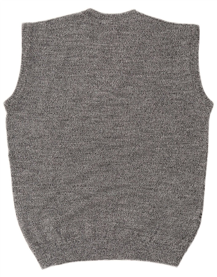 Vintage herrevest tanktop mellem grå stribet