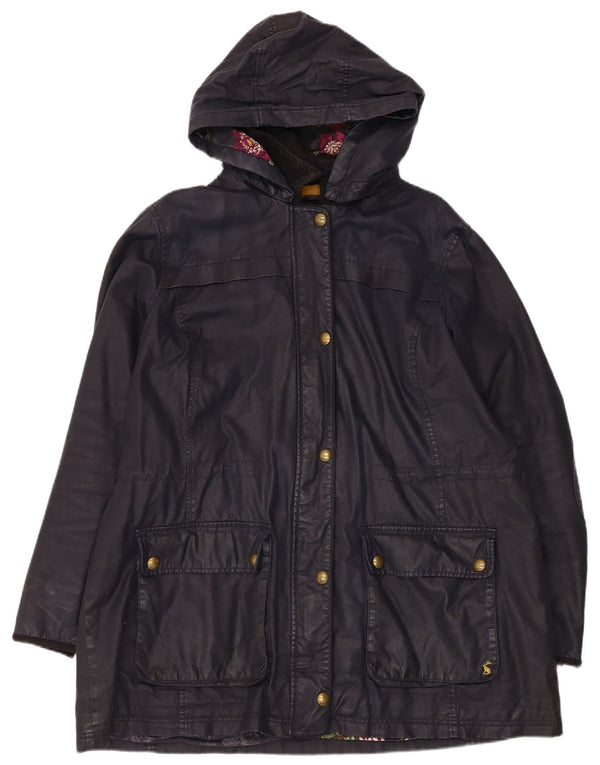 Joules Dame Hætte Vokset Bomuldsjakke UK 20 2XL Navy Blue