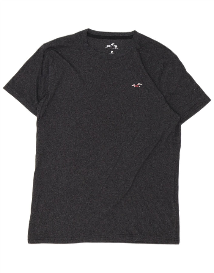 HOLLISTER Herre T-Shirt Top Lille Grå Bomuld