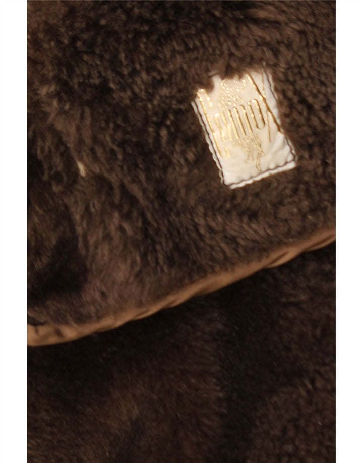 Vintage Herre Shearling Overfrakke UK 40 Large Brown Shearling