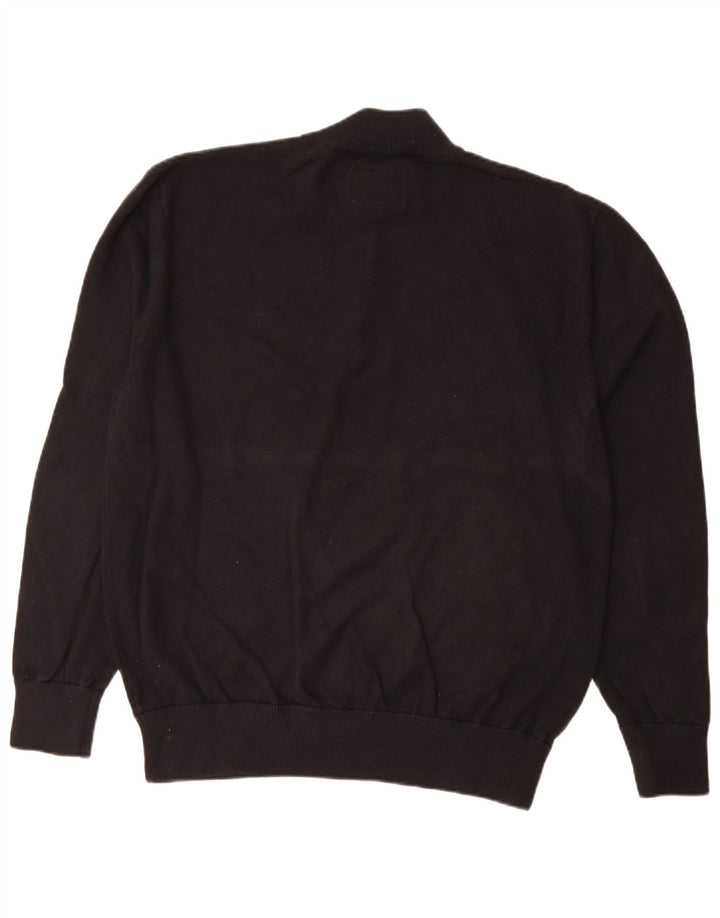 Jack Wills Herre Zip Neck Jumper Sweater XL Sort Bomuld