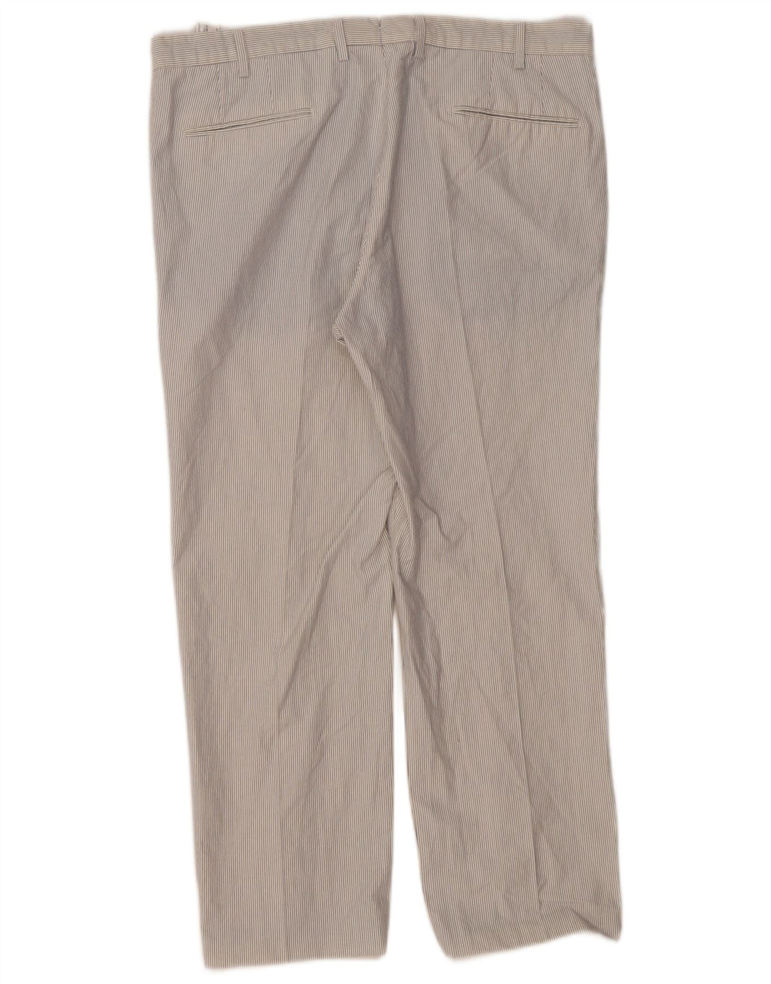 MASSIMO DUTTI Lige jakkesæt til mænd EU 46 XL W36 L27 Hvidstribet